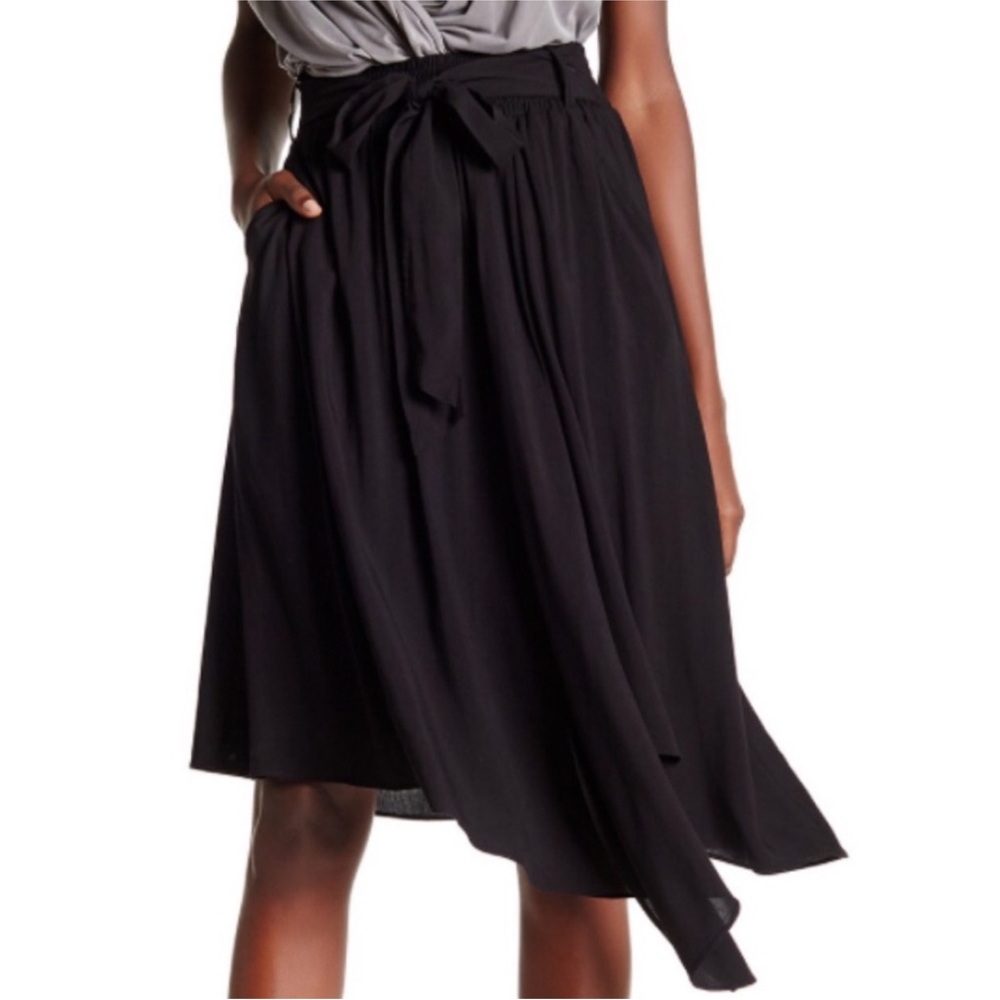 Kobi Halperin Silk Belted Asymmetrical Skirt